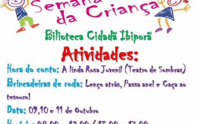 Brincadeiras na Biblioteca Cidadã Zilda Arns