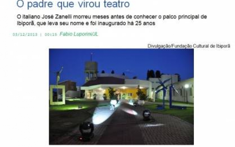 Matéria JL: O padre que virou teatro