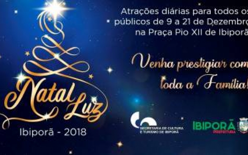 Saiu a programação do Natal 2018