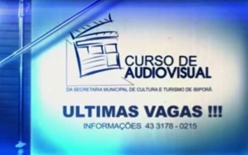 Últimas vagas para o Curso de Audiovisual