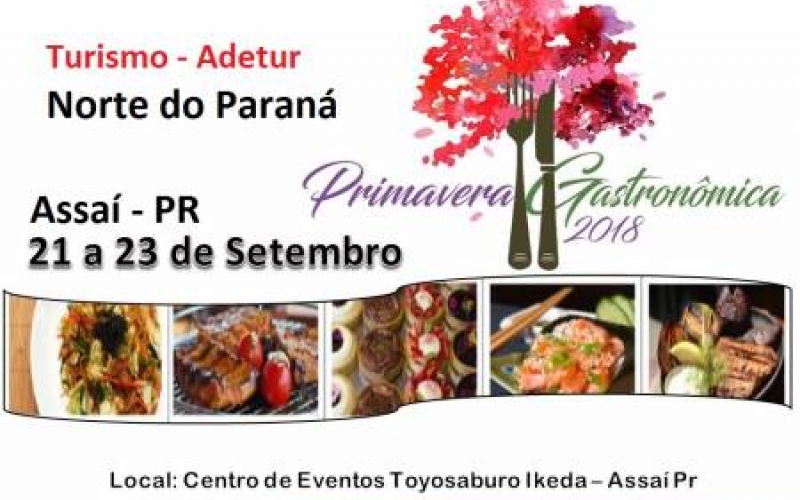 Turismo: 1ª Primavera Gastronômica de 21 a 23 de setembro, em Assaí