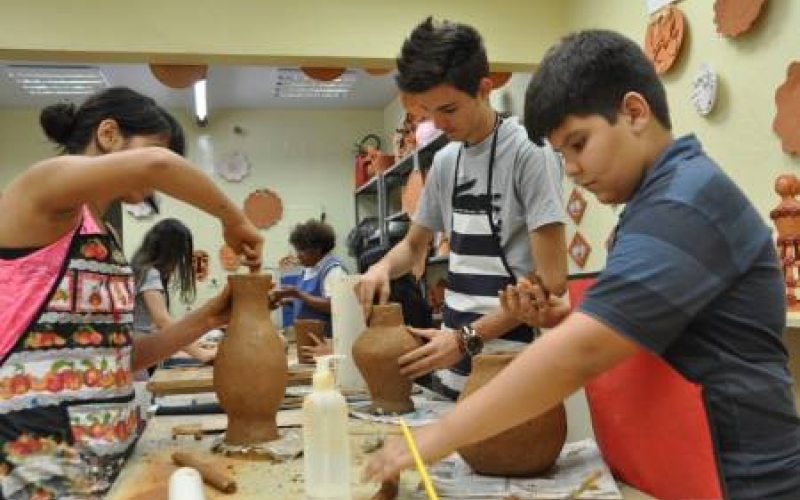 Exposição do curso de cerâmica