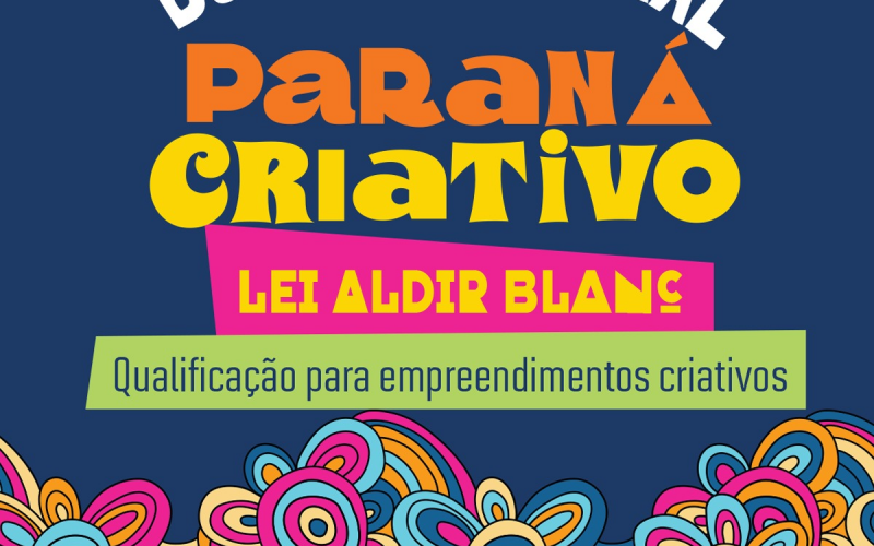 Inscrições abertas para o Programa Bolsa Cultural Paraná Criativo/Lei Aldir Blanc 