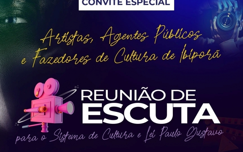 Ibiporã terá Reunião de Escuta Pública da Cultura no dia 28/02. Participe!!