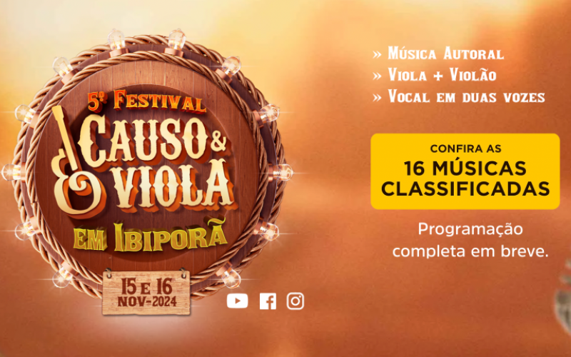 Ibiporã recebe em novembro 5ª edição do Festival “Causo e Viola”