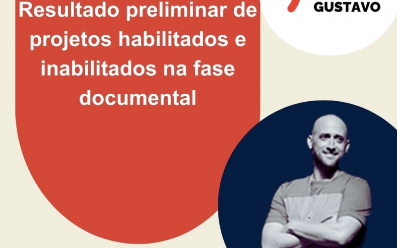 Lei Paulo Gustavo: resultado preliminar de projetos habilitados e inabilitados na fase documental