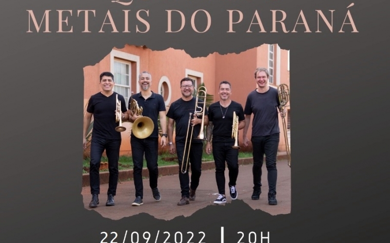 Concerto para as Missões nesta quinta (22) com o Quinteto Metais do Paraná, no Cine Teatro